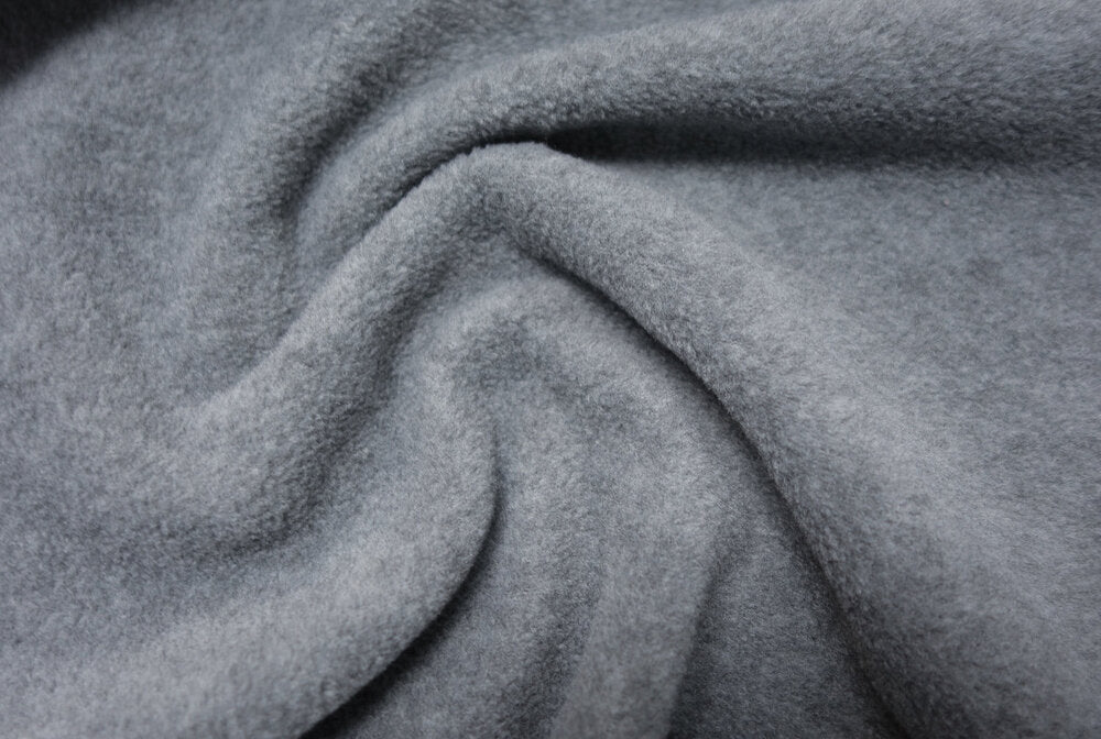 Glacier Melang Solid Fleece- Charcoal $20.96/m