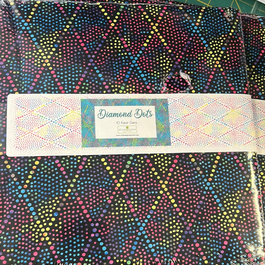 Diamond Dots -10 Karat- 42 x 10” squares
