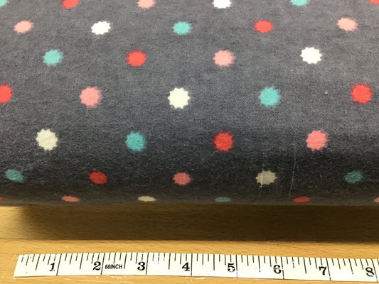 Flannel 2568-Grey with with colorful dotty stars