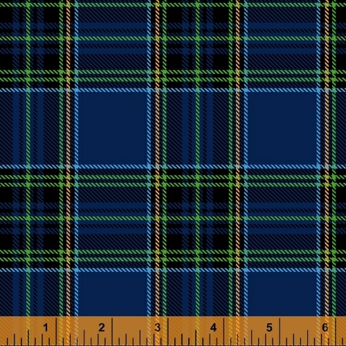 Flannel- Dads Plaids- #2 Blue with green grid $25.96/m