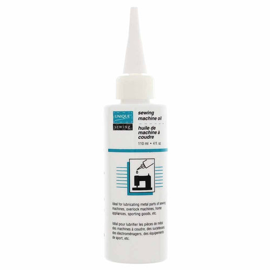 Sewing machine oil Ideal for lubricating metal parts of sewing/serging machines. 110 ml economy size. 3014125 UNIQUE SEWING Sewing Machine Oil - 110ml - Economy Size