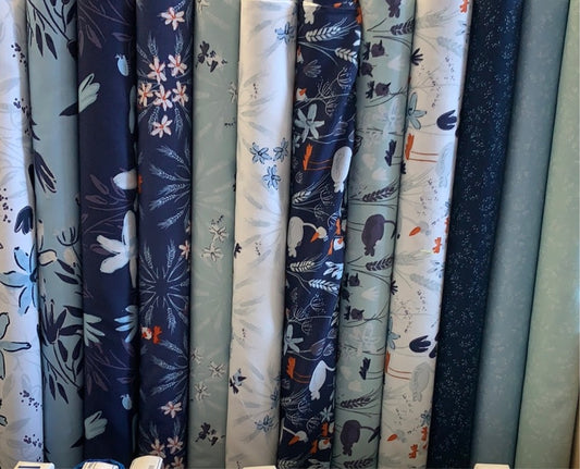 12 @ 1/2 meter cuts of Blue Goose collection for Clothworks $137.96