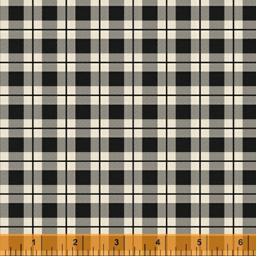 Flannel- Dads Plaids- black with white  $25.96/m