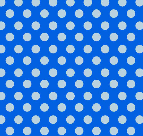 Flannel Print -3281- Blue with blue dots