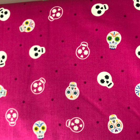 Small things by Irene and Lewis - Pink with Glow in the Dark Skulls $23.96/m